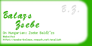 balazs zsebe business card